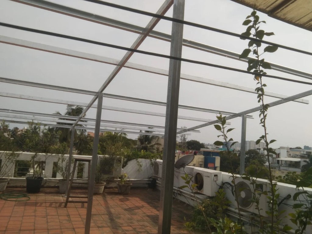 Completed rooftop solar canopy in Chennai